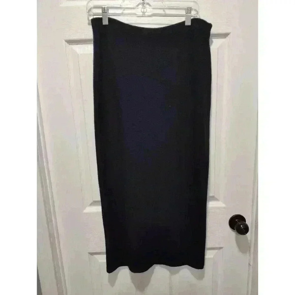 Womens Stark X Black‎ Knit Pull-On Elastic Waist Straight Skirt Size MEDIUM - Picture 2 of 7